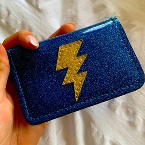 Lighting Bolt Giltter Vinyl Cardholder/Wallet